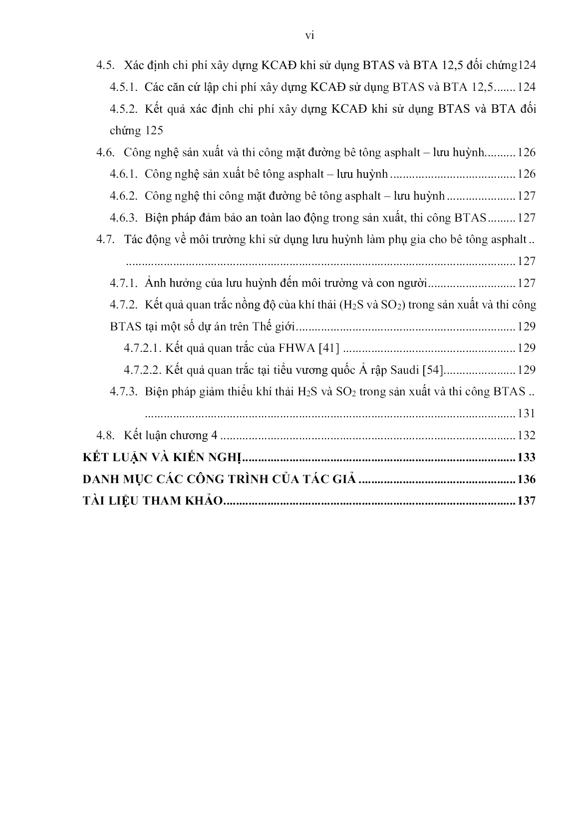 Luận án Nghiên cứu ảnh hưởng của lưu huỳnh khi sử dụng làm phụ gia cho bê tông nhựa trang 10
