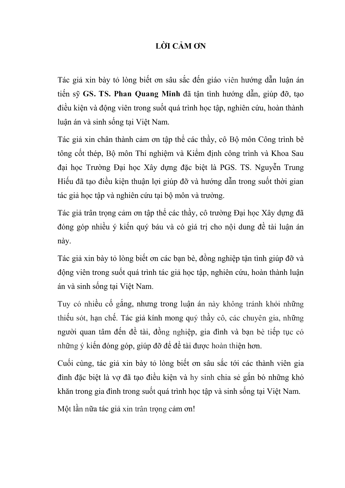 Luận án Dự báo biến dạng co ngót của bê tông trong điều kiện khí hậu Thủ đô Viêng Chăn, nước CHDCND Lào trang 3