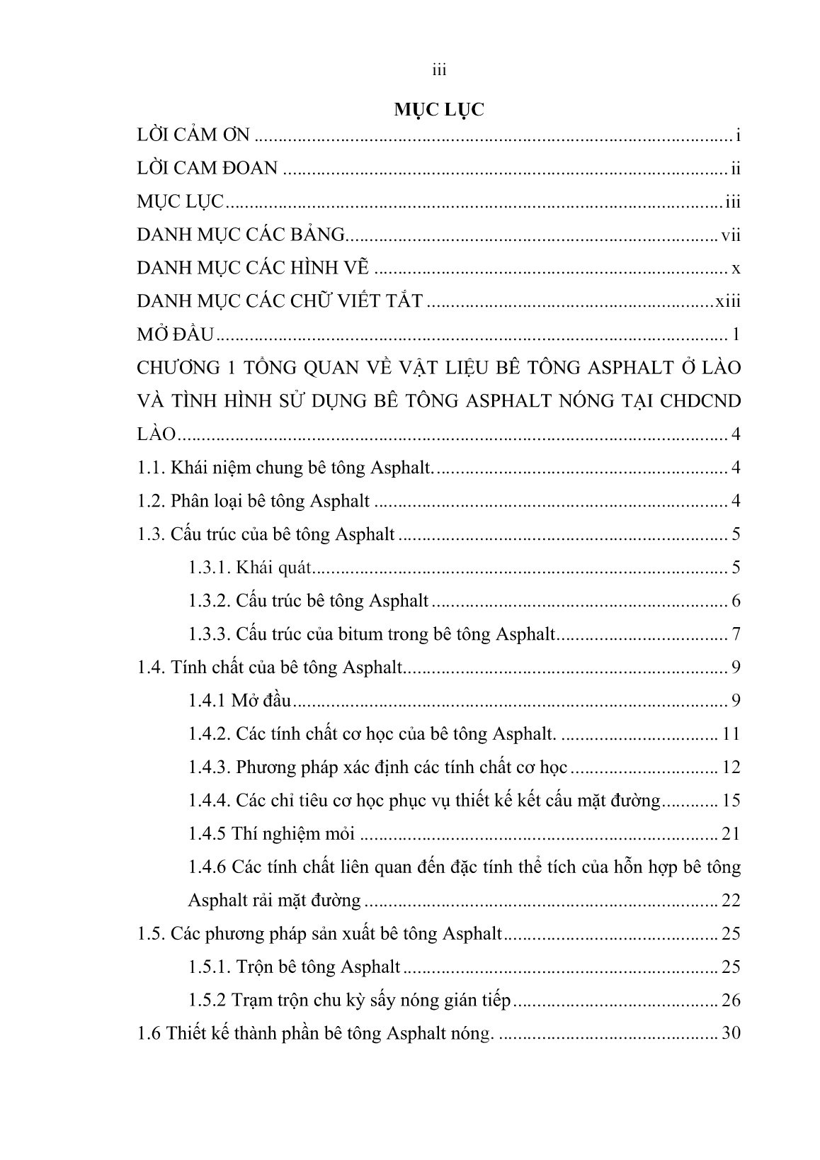 Luận văn Nghiên cứu vật liệu chế tạo và thành phần, tính chất của bê tông ASPhalt nóng ở nước CHDCND Lào trang 5