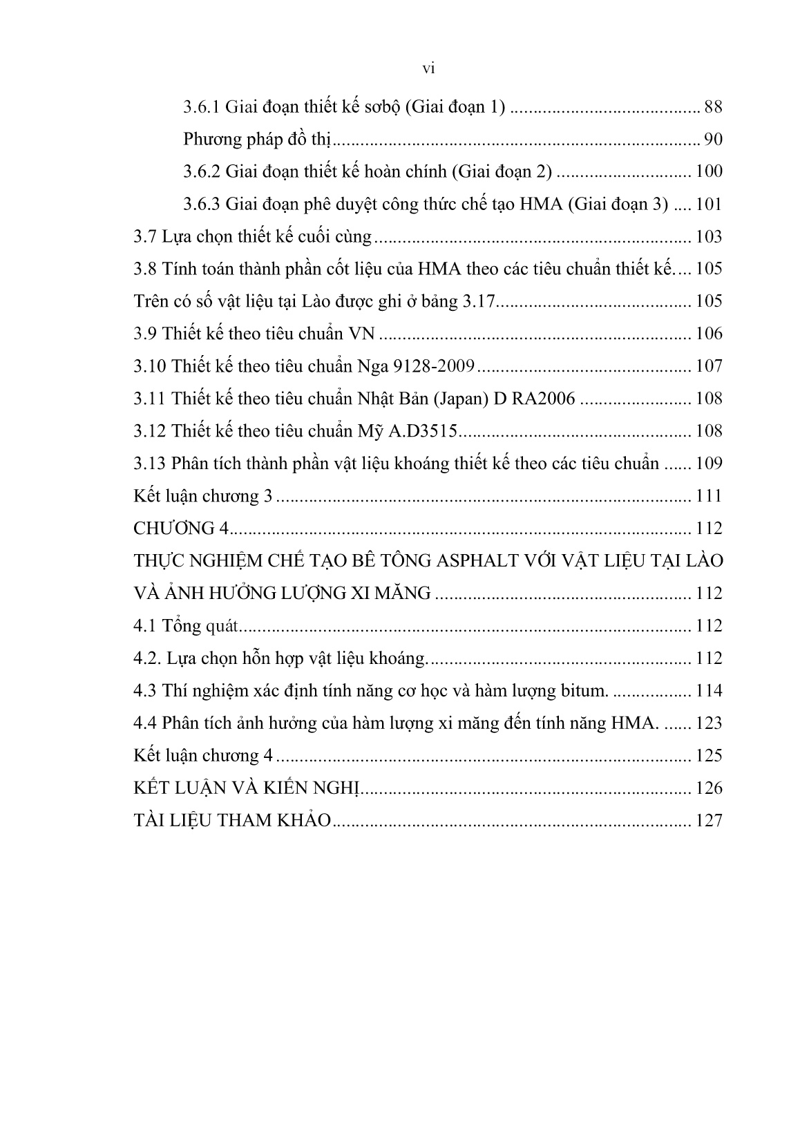 Luận văn Nghiên cứu vật liệu chế tạo và thành phần, tính chất của bê tông ASPhalt nóng ở nước CHDCND Lào trang 8