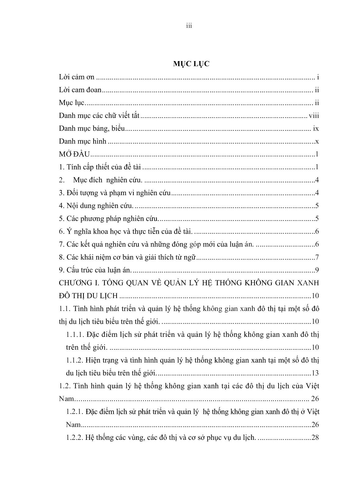 Luận án Quản lý hệ thống không gian xanh các đô thị du lịch vùng đồng bằng sông Hồng và Duyên hải Đông Bắc, lấy đô thị Ninh Bình làm ví dụ trang 5