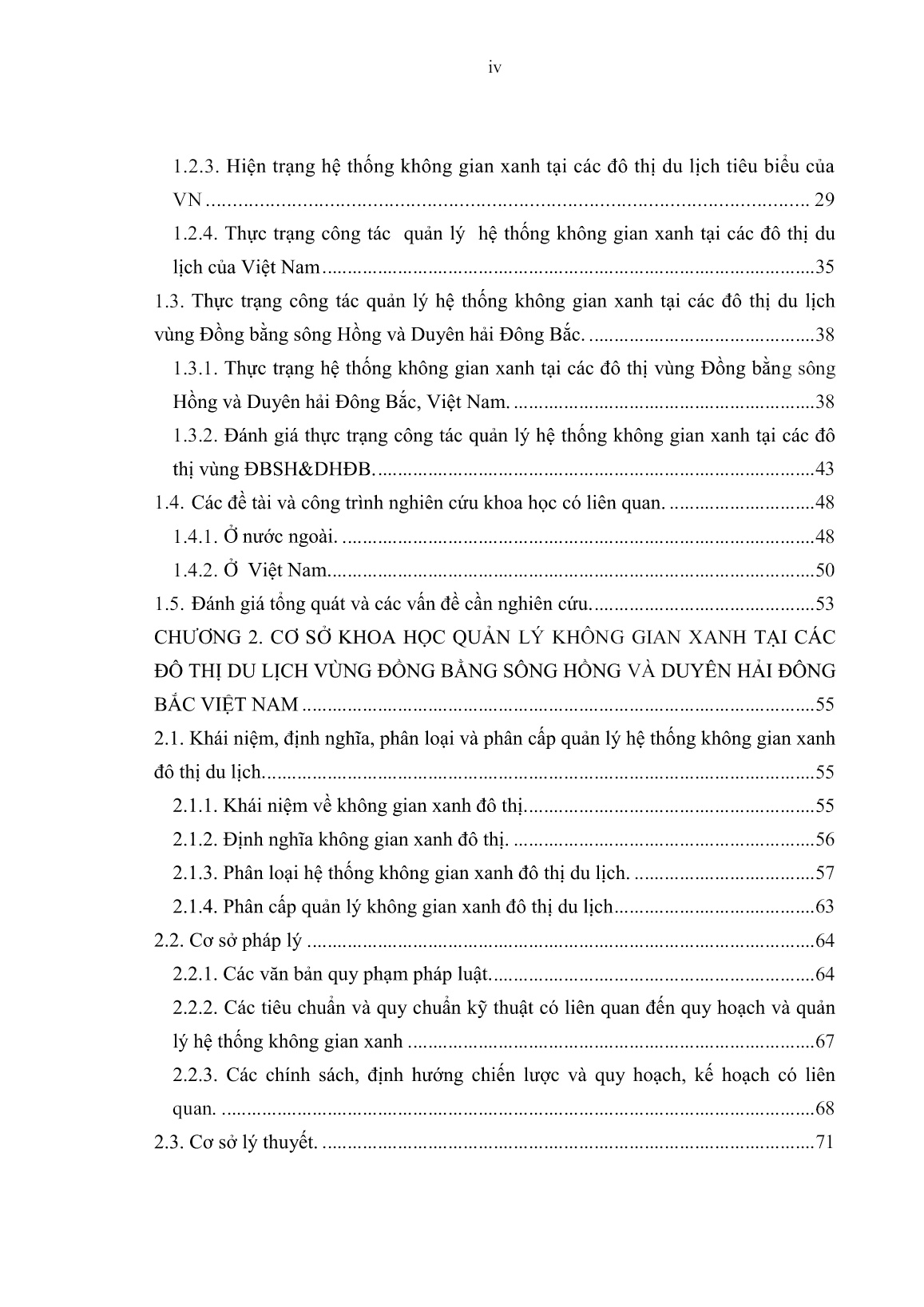 Luận án Quản lý hệ thống không gian xanh các đô thị du lịch vùng đồng bằng sông Hồng và Duyên hải Đông Bắc, lấy đô thị Ninh Bình làm ví dụ trang 6