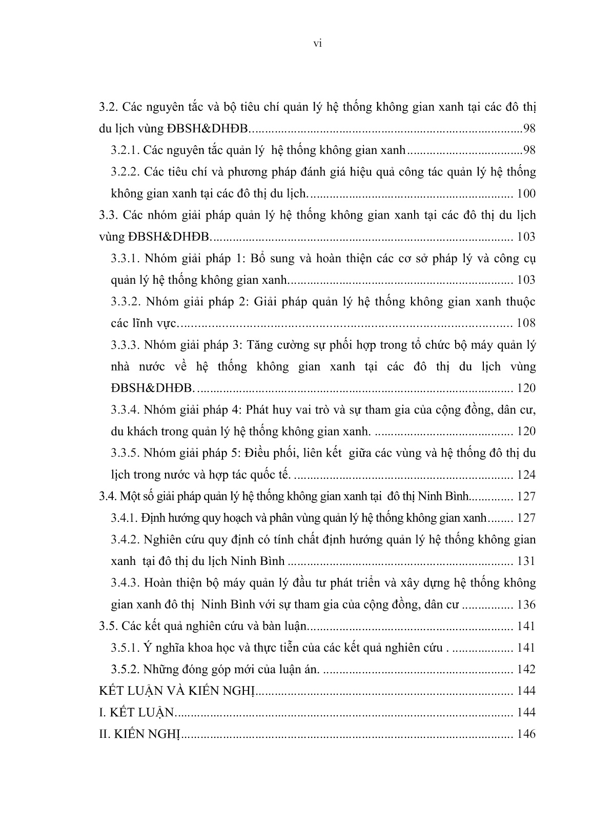 Luận án Quản lý hệ thống không gian xanh các đô thị du lịch vùng đồng bằng sông Hồng và Duyên hải Đông Bắc, lấy đô thị Ninh Bình làm ví dụ trang 8