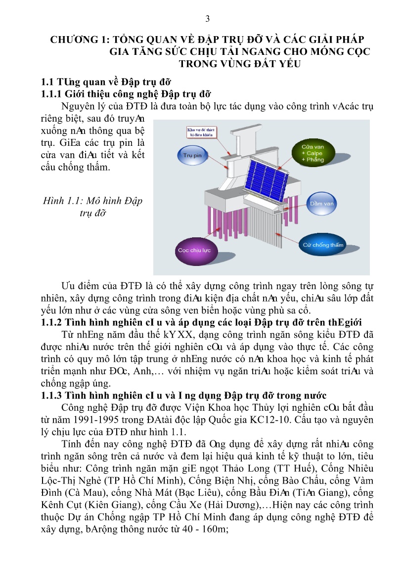 Luận án Nghiên cứu ảnh hưởng của lớp xi măng đất gia cố mặt nền đến sức chịu tải ngang của cọc đứng, ứng dụng cho đập trụ đỡ vùng Đồng bằng sông Cửu Long trang 5