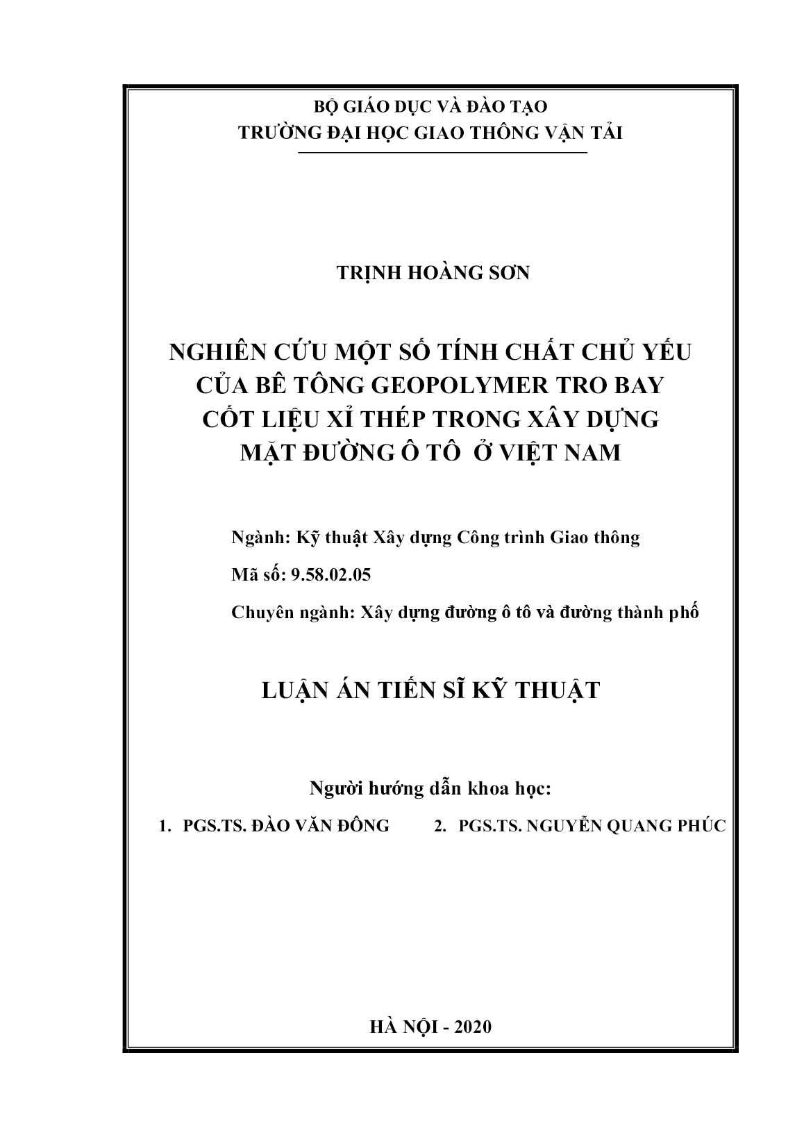 Luận án Nghiên cứu một số tính chất chủ yếu của bê tông geopolymer tro bay cốt liệu xỉ thép trong xây dựng mặt đường ô tô ở Việt Nam trang 2