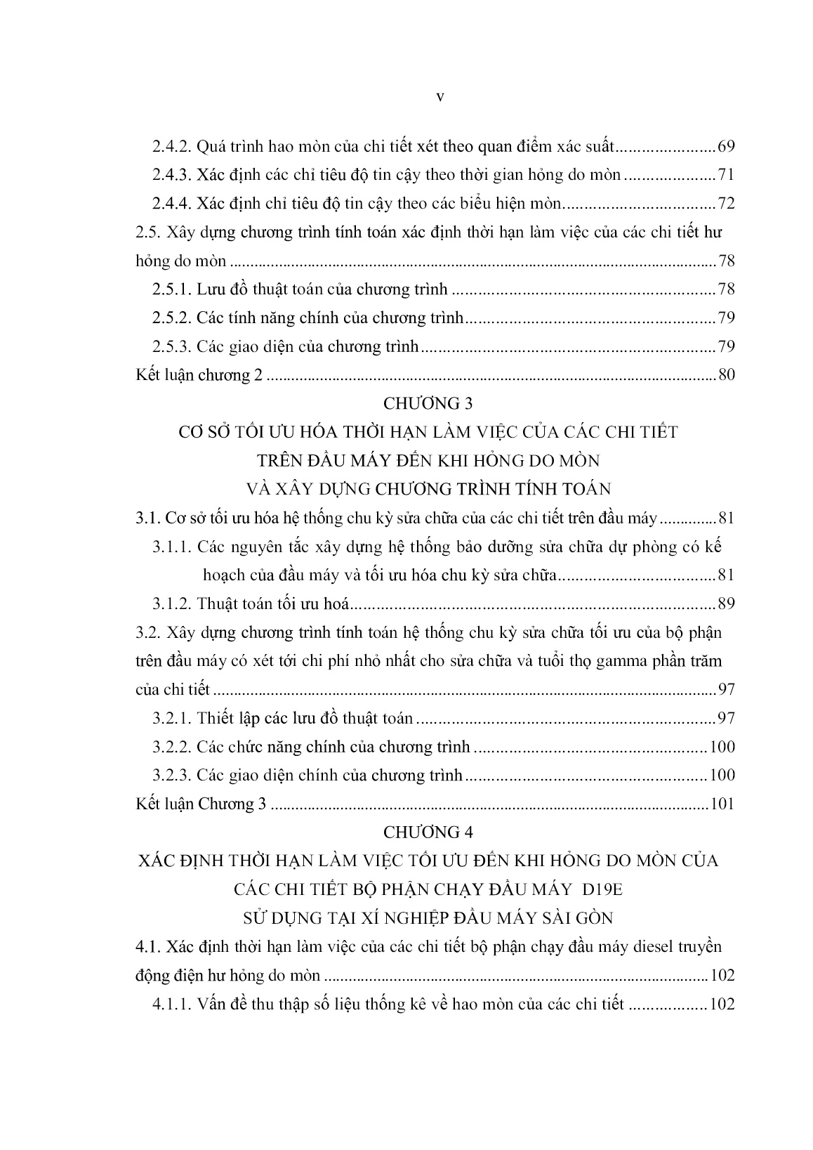 Luận án Tối ưu hóa thời hạn bảo dưỡng, sửa chữa bộ phận chạy đầu máy Diesel khai thác trong điều kiện Việt Nam trang 7