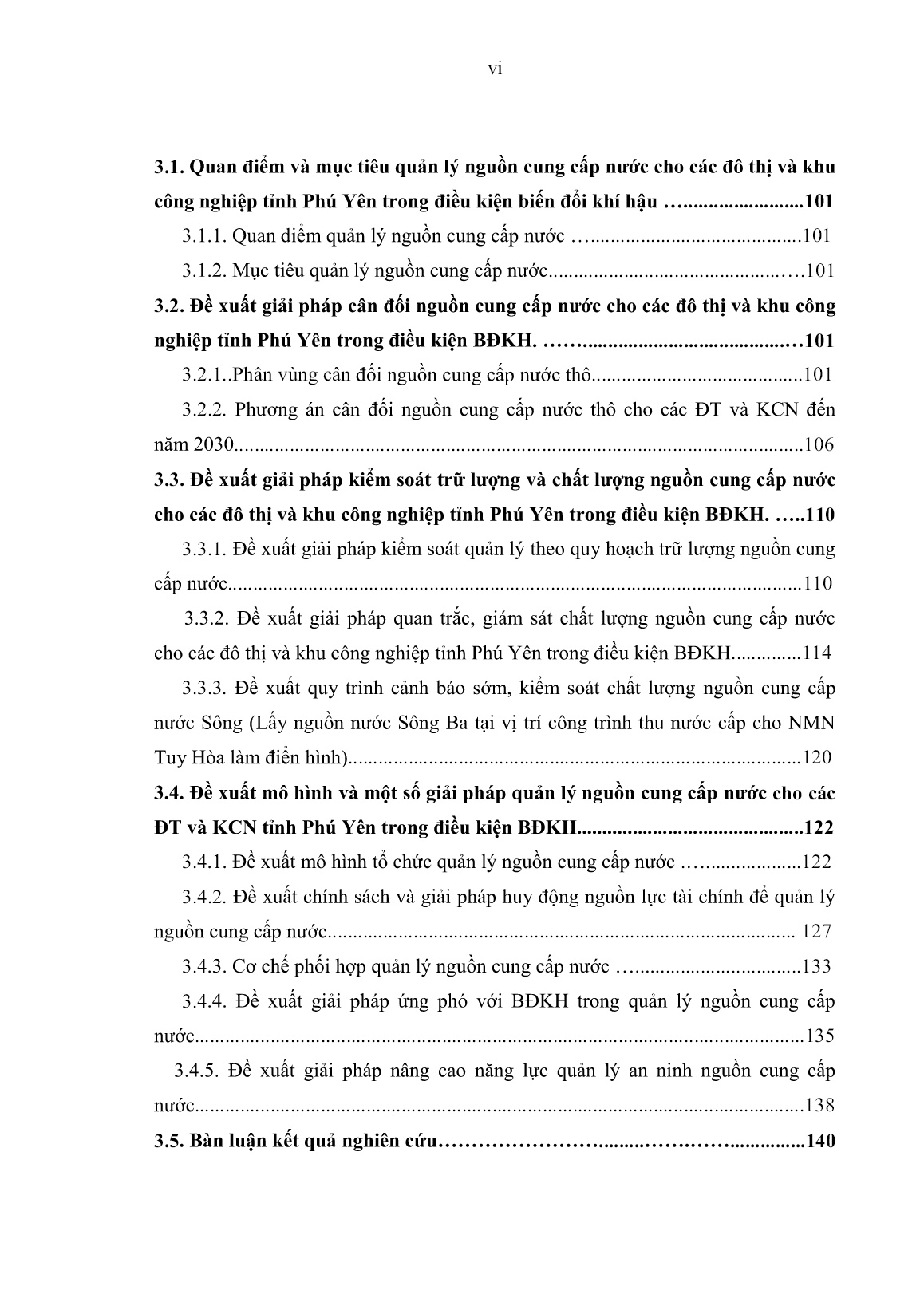 Luận án Quản lý nguồn cung cấp nước cho các đô thị và khu công nghiệp tỉnh Phú Yên ứng phó với biến đổi khí hậu trang 8