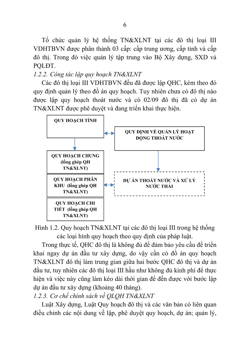 Tóm tắt Luận án Quản lý quy hoạch thoát nước và xử lý nước thải tại các đô thị loại III vùng Duyên hải Trung Bộ Việt Nam trang 8