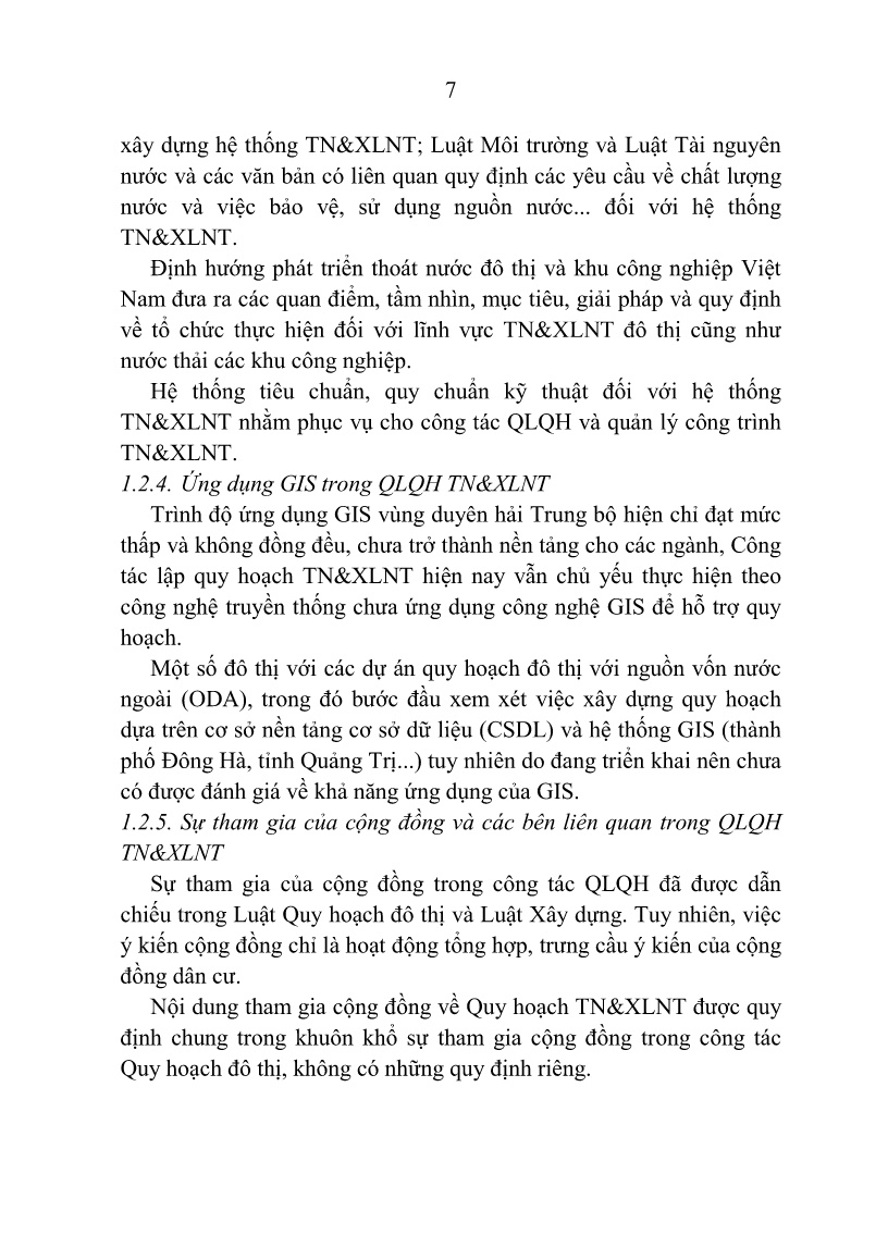 Tóm tắt Luận án Quản lý quy hoạch thoát nước và xử lý nước thải tại các đô thị loại III vùng Duyên hải Trung Bộ Việt Nam trang 9
