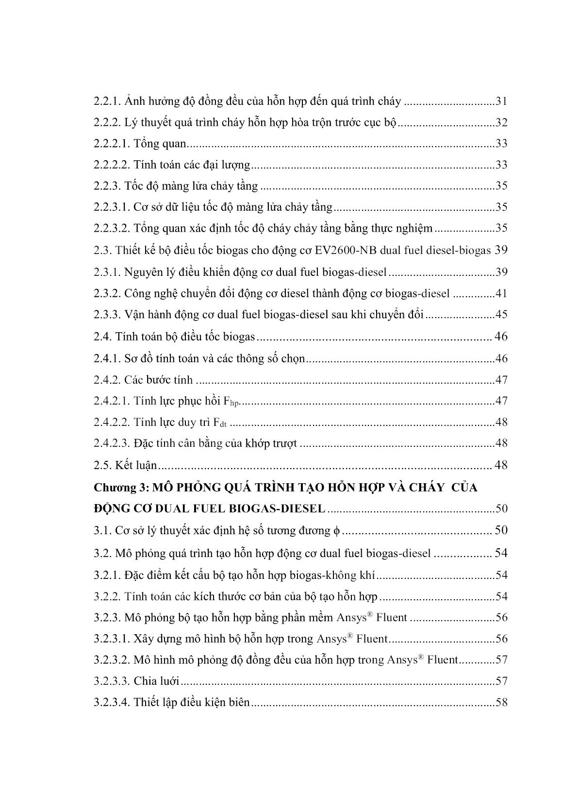 Luận án Nghiên cứu ứng dụng biogas-diesel cho động cơ lắp trên phương tiện cơ giới đường bộ phục vụ giao thông nông thôn Việt Nam trang 5