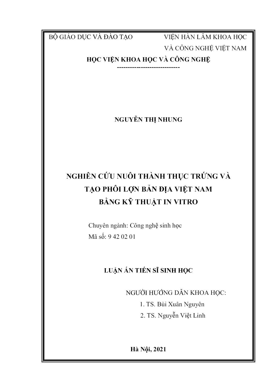 Luận án Nghiên cứu nuôi thành thục trứng và tạo phôi lợn bản địa Việt Nam bằng kỹ thuật in vitro trang 2 Luận án Nghiên cứu nuôi thành thục trứng và tạo phôi lợn bản địa Việt Nam bằng kỹ thuật in vitro trang 2