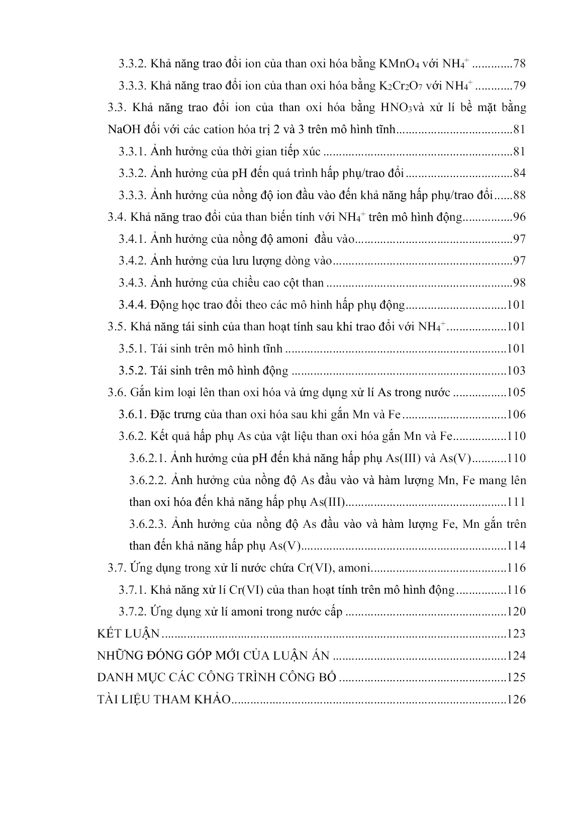 Luận án Nghiên cứu biến tính than hoạt tính làm vật liệu xử lí một số chất độc tồn tại dưới dạng ion trong nước trang 7 Luận án Nghiên cứu biến tính than hoạt tính làm vật liệu xử lí một số chất độc tồn tại dưới dạng ion trong nước trang 7
