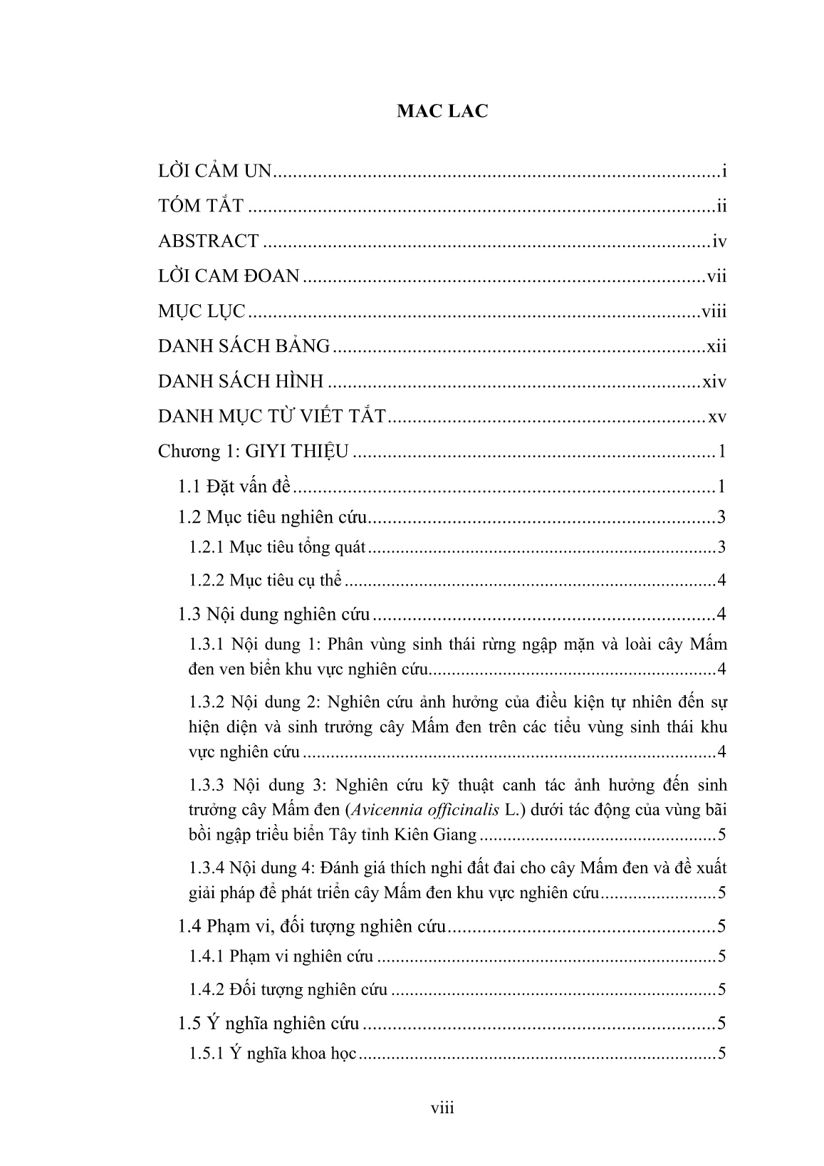 Luận án Nghiên cứu đặc tính môi trường đất, nước ảnh hưởng đến khả năng phát triển cây mấm đen (avicennia officinalis l.) vùng biển Tây đồng bằng sông Cửu Long trang 10 Luận án Nghiên cứu đặc tính môi trường đất, nước ảnh hưởng đến khả năng phát triển cây mấm đen (avicennia officinalis l.) vùng biển Tây đồng bằng sông Cửu Long trang 10