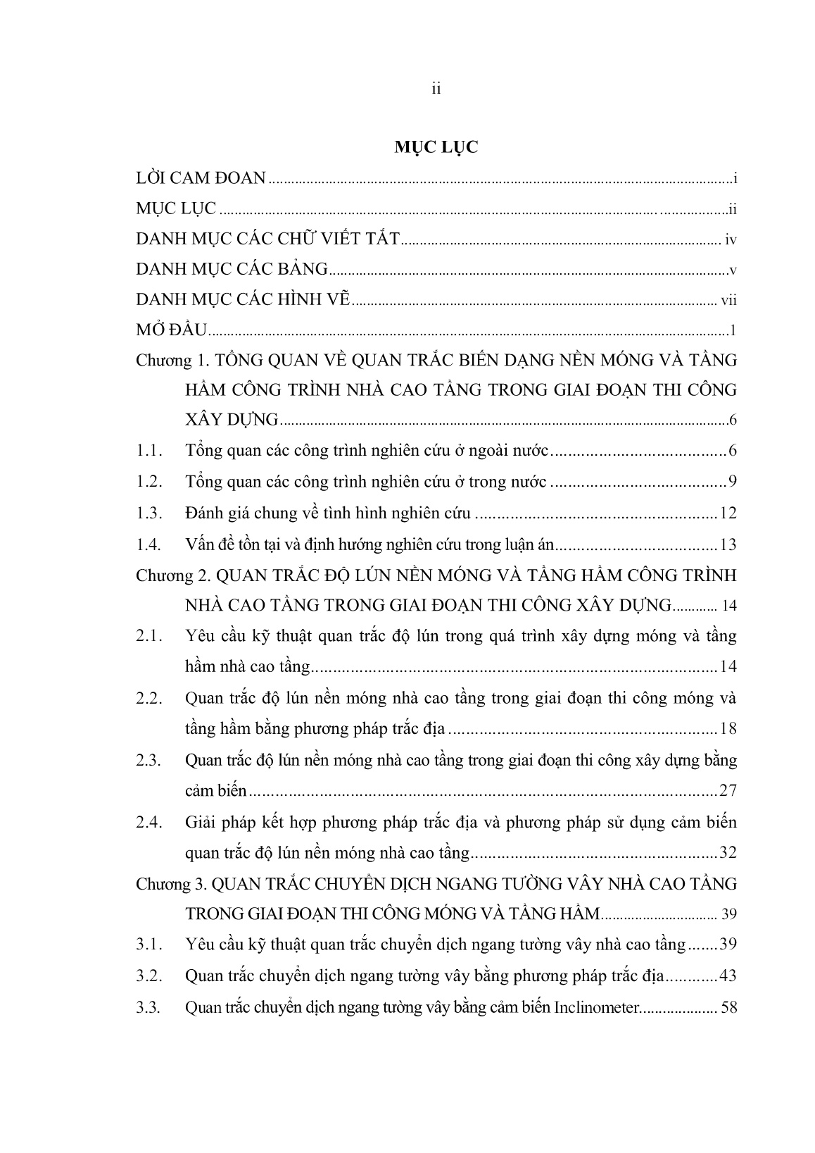 Luận án Nghiên cứu phương pháp trắc địa quan trắc, phân tích biến dạng nền móng và tầng hầm công trình nhà cao tầng trong giai đoạn thi công xây dựng trang 4 Luận án Nghiên cứu phương pháp trắc địa quan trắc, phân tích biến dạng nền móng và tầng hầm công trình nhà cao tầng trong giai đoạn thi công xây dựng trang 4