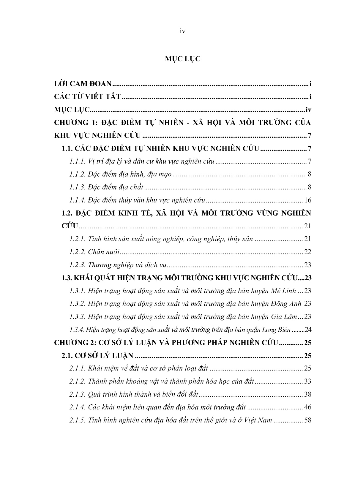 Luận án Đặc điểm địa hóa đất khu vực tả ngạn sông Hồng thuộc địa bàn Hà Nội trang 6 Luận án Đặc điểm địa hóa đất khu vực tả ngạn sông Hồng thuộc địa bàn Hà Nội trang 6