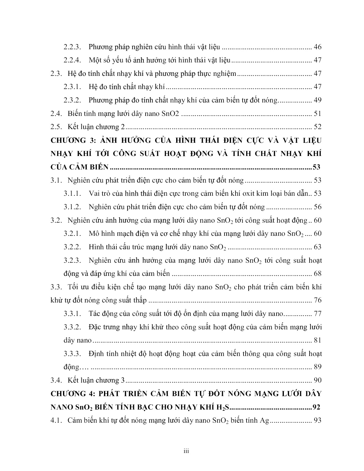 Luận án Nghiên cứu hiệu ứng tự đốt nóng của dây nano SnO₂ ứng dụng cho cảm biến khí trang 4 Luận án Nghiên cứu hiệu ứng tự đốt nóng của dây nano SnO₂ ứng dụng cho cảm biến khí trang 4