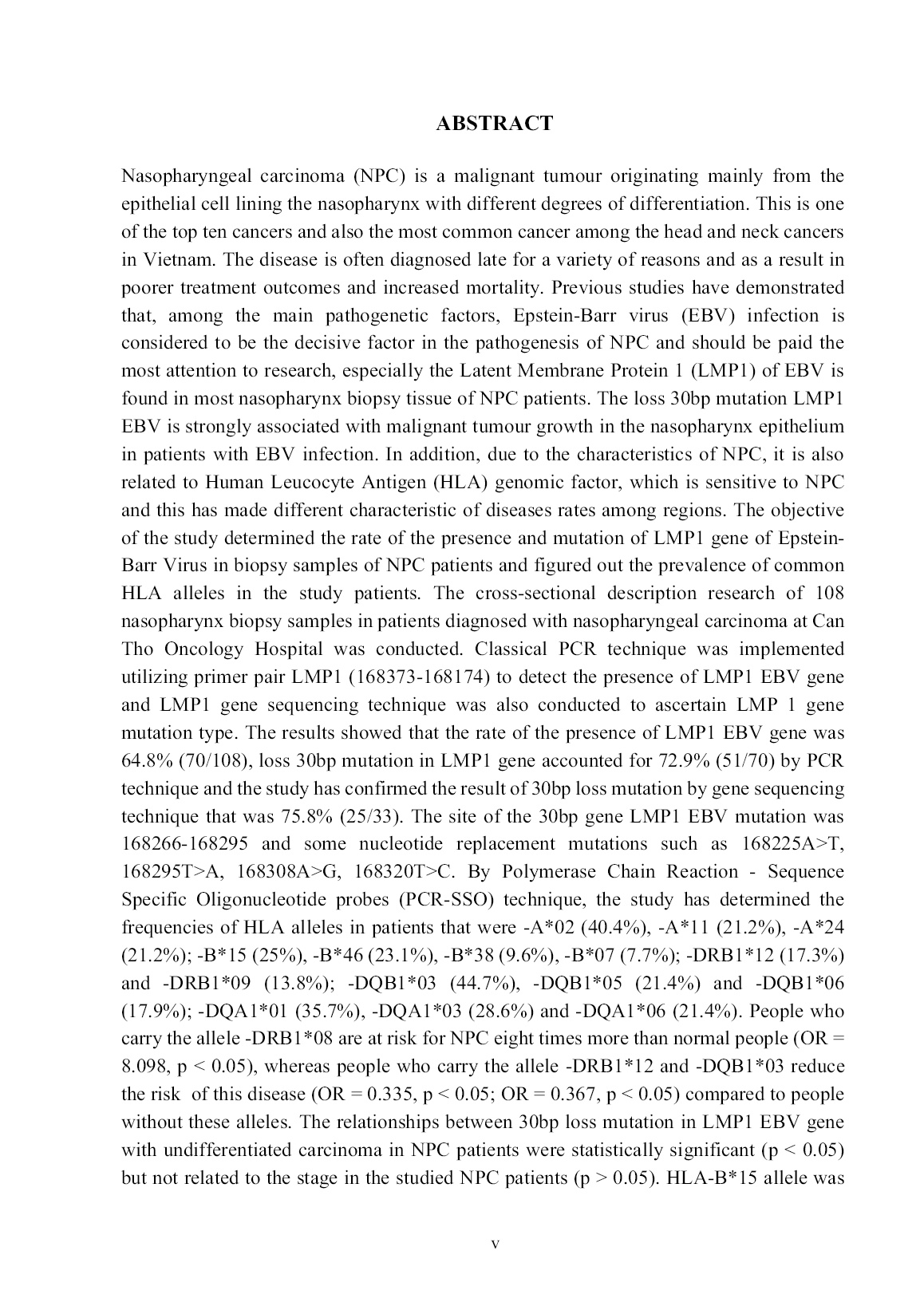Luận án Nghiên cứu tỷ lệ biểu lộ và đột biến gen LMP1 của virus Epstein-barr và HLA trên bệnh nhân ung thư vòm mũi họng tại Thành phố Cần Thơ trang 7 Luận án Nghiên cứu tỷ lệ biểu lộ và đột biến gen LMP1 của virus Epstein-barr và HLA trên bệnh nhân ung thư vòm mũi họng tại Thành phố Cần Thơ trang 7