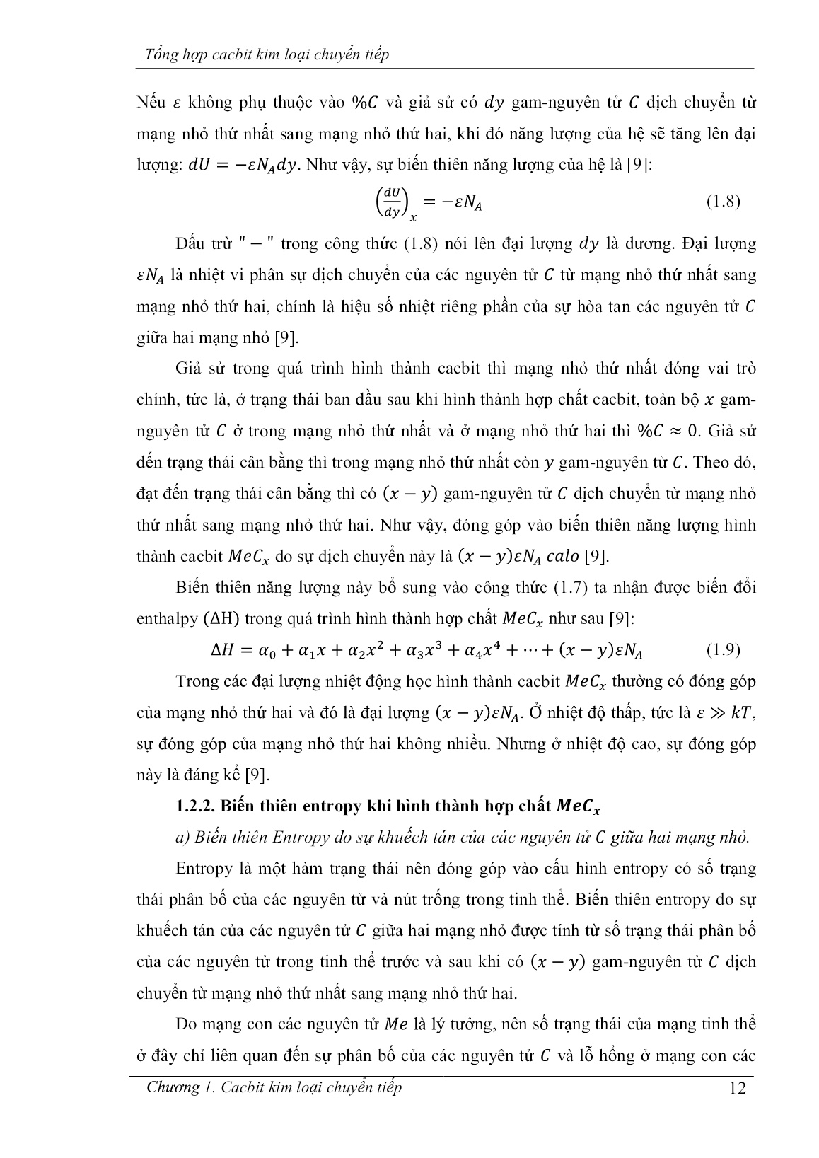 Luận án Nghiên cứu ảnh hưởng của nghiền năng lượng cao tới khả năng tổng hợp cacbit TiC, WC và Cr₃C₂ từ các Oxit của chúng và Cacbon trang 9 Luận án Nghiên cứu ảnh hưởng của nghiền năng lượng cao tới khả năng tổng hợp cacbit TiC, WC và Cr₃C₂ từ các Oxit của chúng và Cacbon trang 9