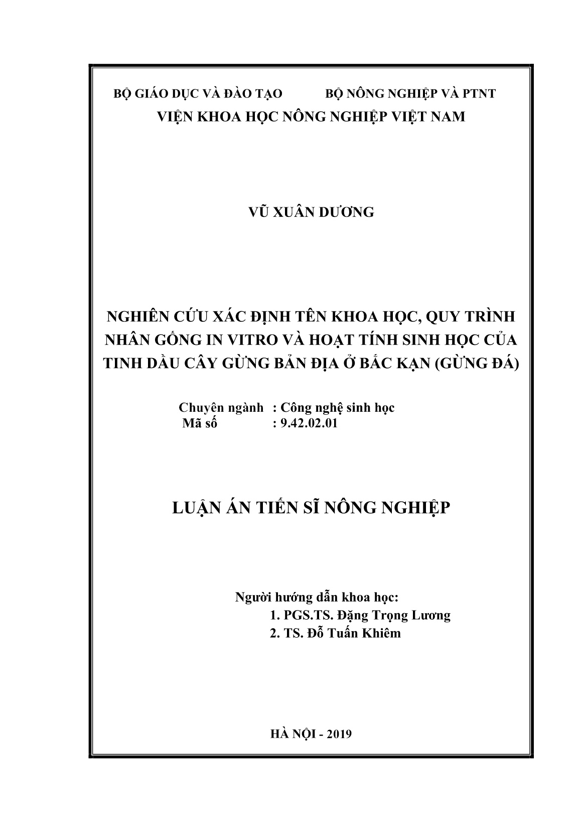Luận án Nghiên cứu xác định tên khoa học, quy trình nhân gống in vitro và hoạt tính sinh học của tinh dầu cây gừng bản địa ở Bắc Kạn (gừng đá) trang 2 Luận án Nghiên cứu xác định tên khoa học, quy trình nhân gống in vitro và hoạt tính sinh học của tinh dầu cây gừng bản địa ở Bắc Kạn (gừng đá) trang 2