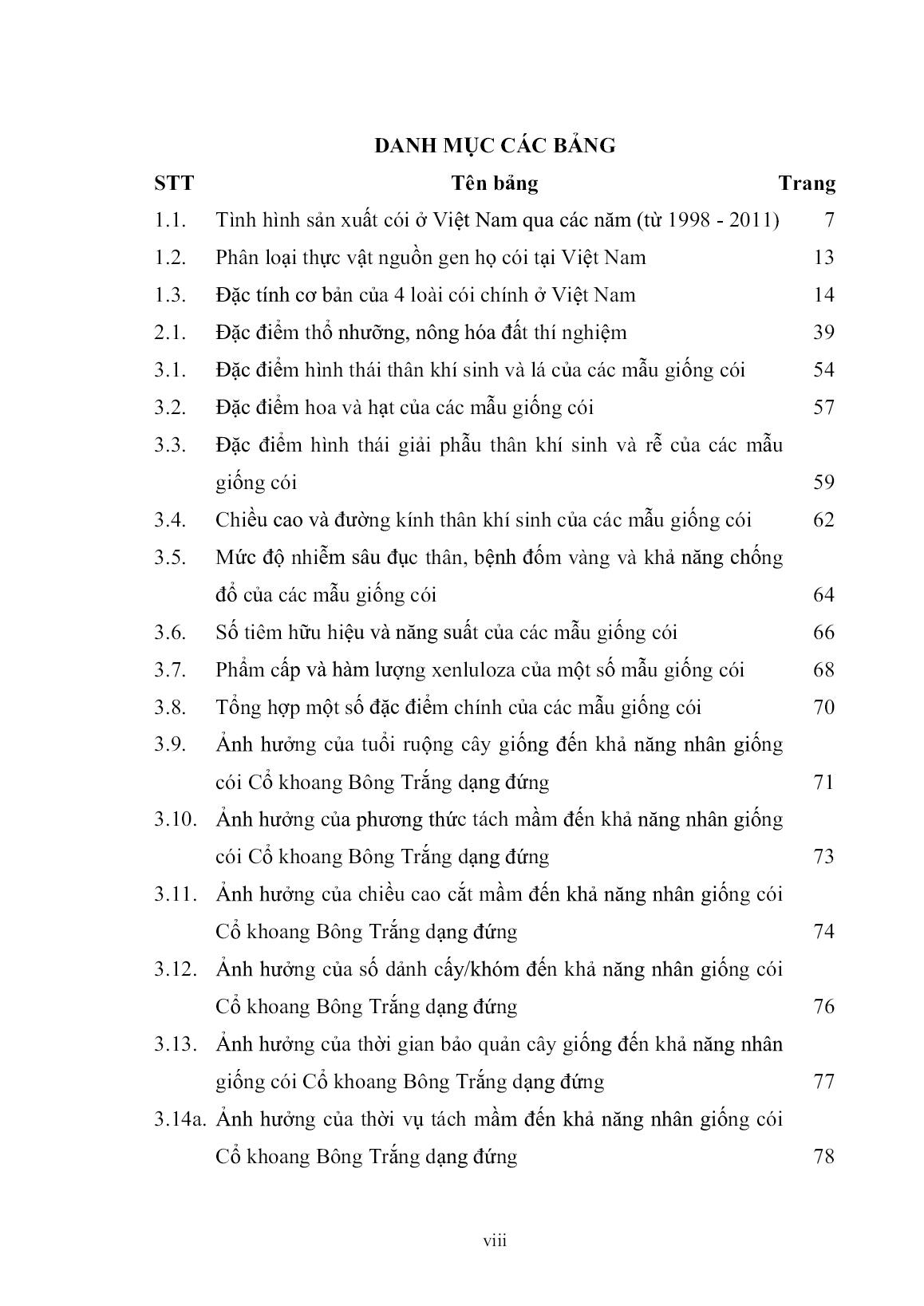 Luận án Nghiên cứu đặc điểm một số giống cói đang trồng phổ biến và biện pháp kỹ thuật tăng năng suất cói tại Ninh Bình và Thanh Hoá trang 10