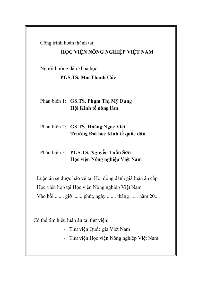 Tóm tắt Luận án Phát triển chăn nuôi lợn thịt ở tỉnh Thanh Hoá trang 2