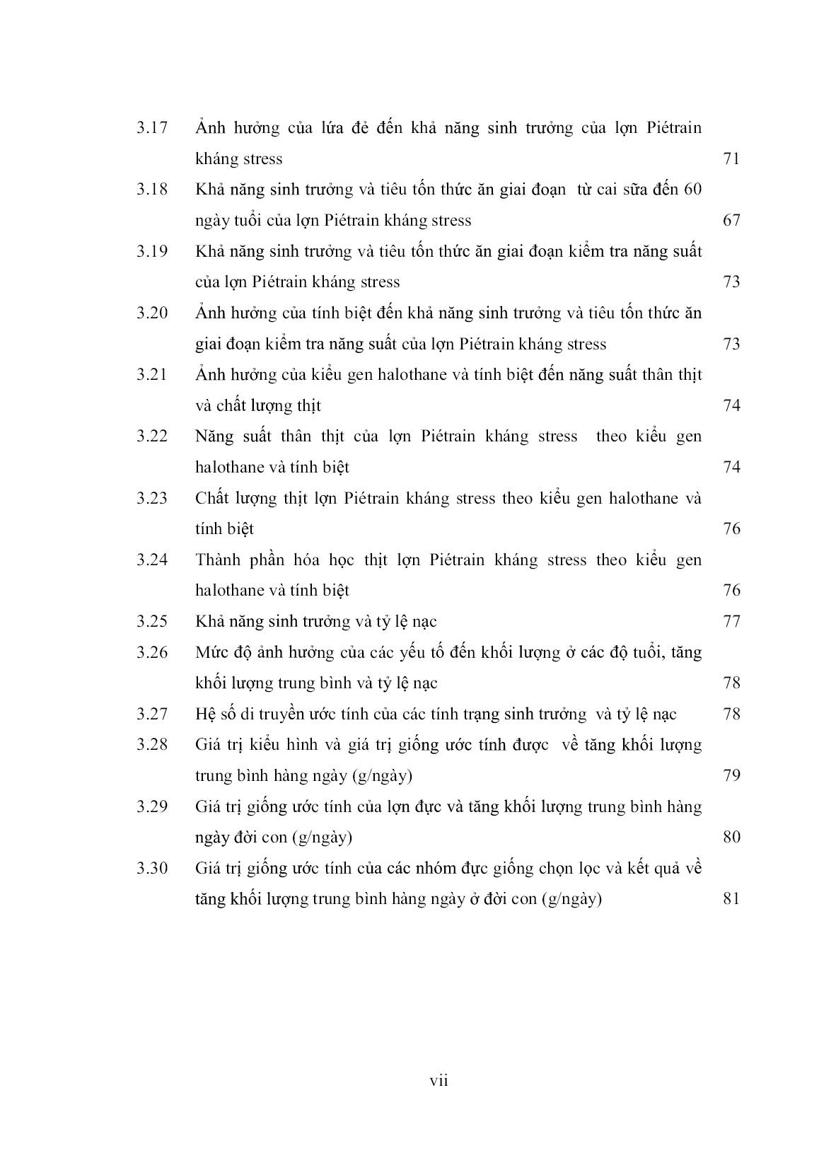 Luận án Tính năng sản xuất và định hướng chọn lọc nâng cao khả năng sinh trưởng của lợn Piétrain kháng stress trang 9