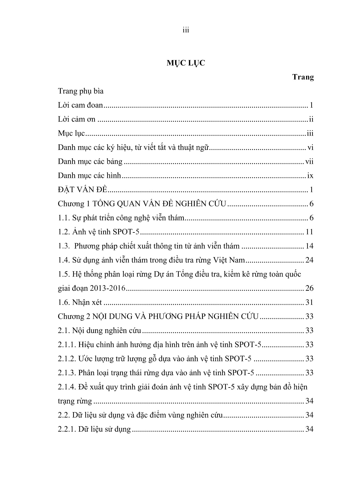 Luận án Nghiên cứu sử dụng ảnh vệ tinh Spot-5 trong phân loại các trạng thái rừng tỉnh Bắc Kạn trang 5