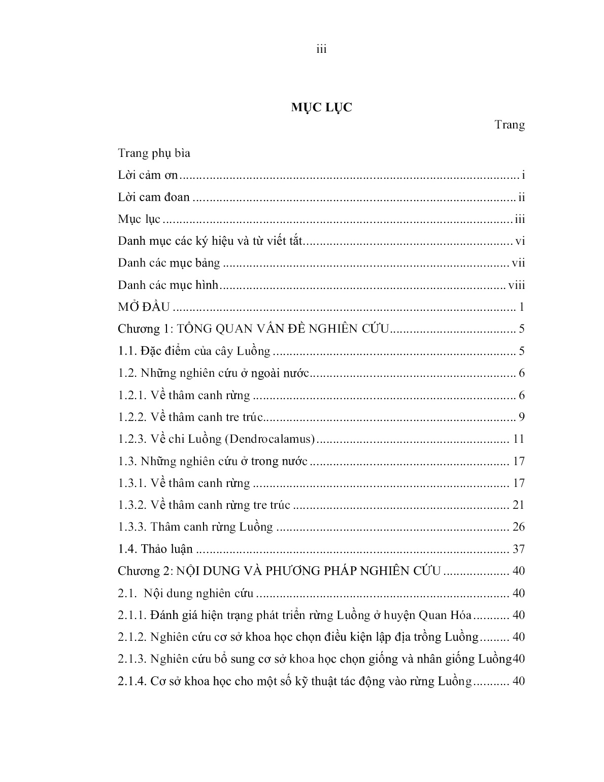 Luận án Nghiên cứu một số cơ sở khoa học cho việc thâm canh rừng luồng Dendrocalamus barbatus Hsueh et D.Z.Li tại Thanh Hóa trang 5