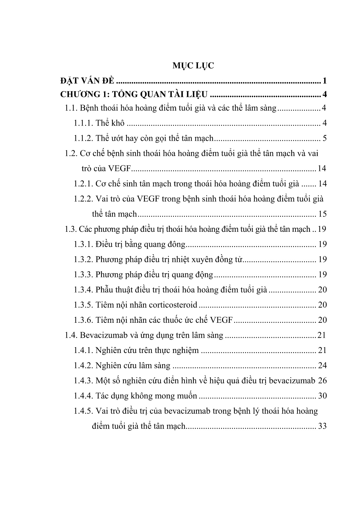 Luận án Nghiên cứu kết quả sử dụng Bevacizumab tiêm nội nhãn điều trị bệnh thoái hóa hoàng điểm tuổi già thể tân mạch trang 5
