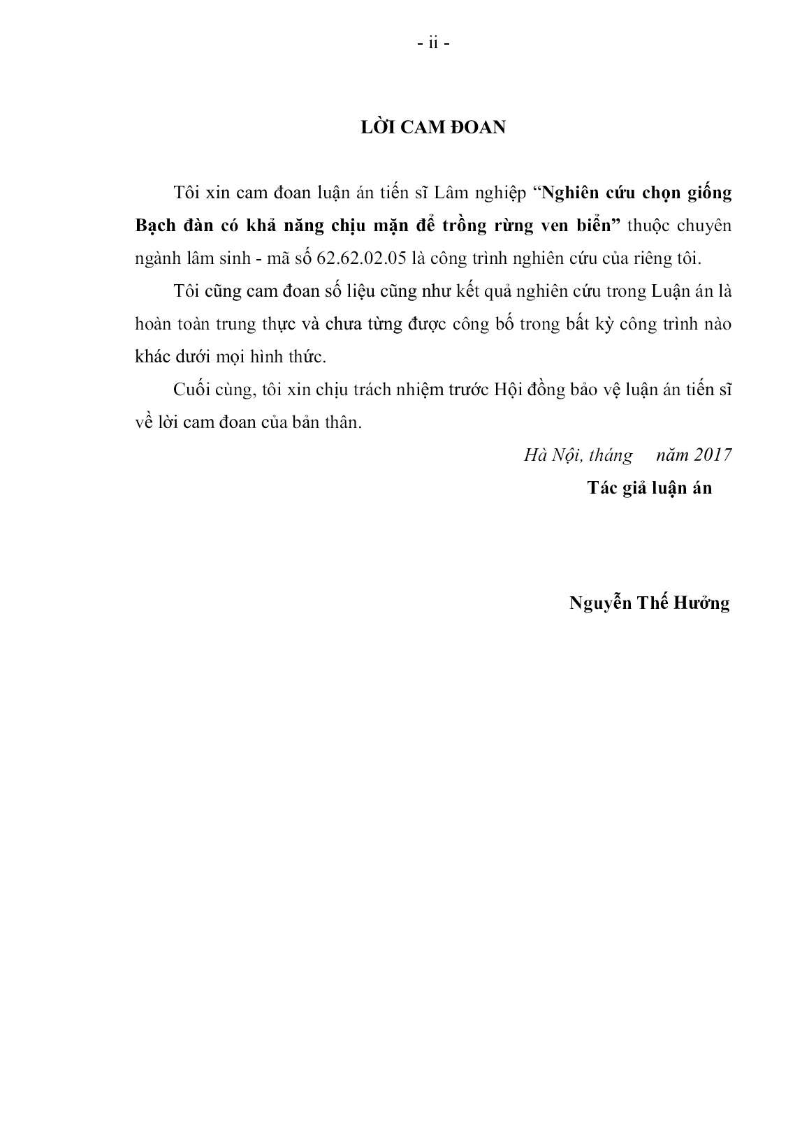 Luận án Nghiên cứu chọn giống bạch đàn có khả năng chịu mặn để trồng rừng ven biển trang 3