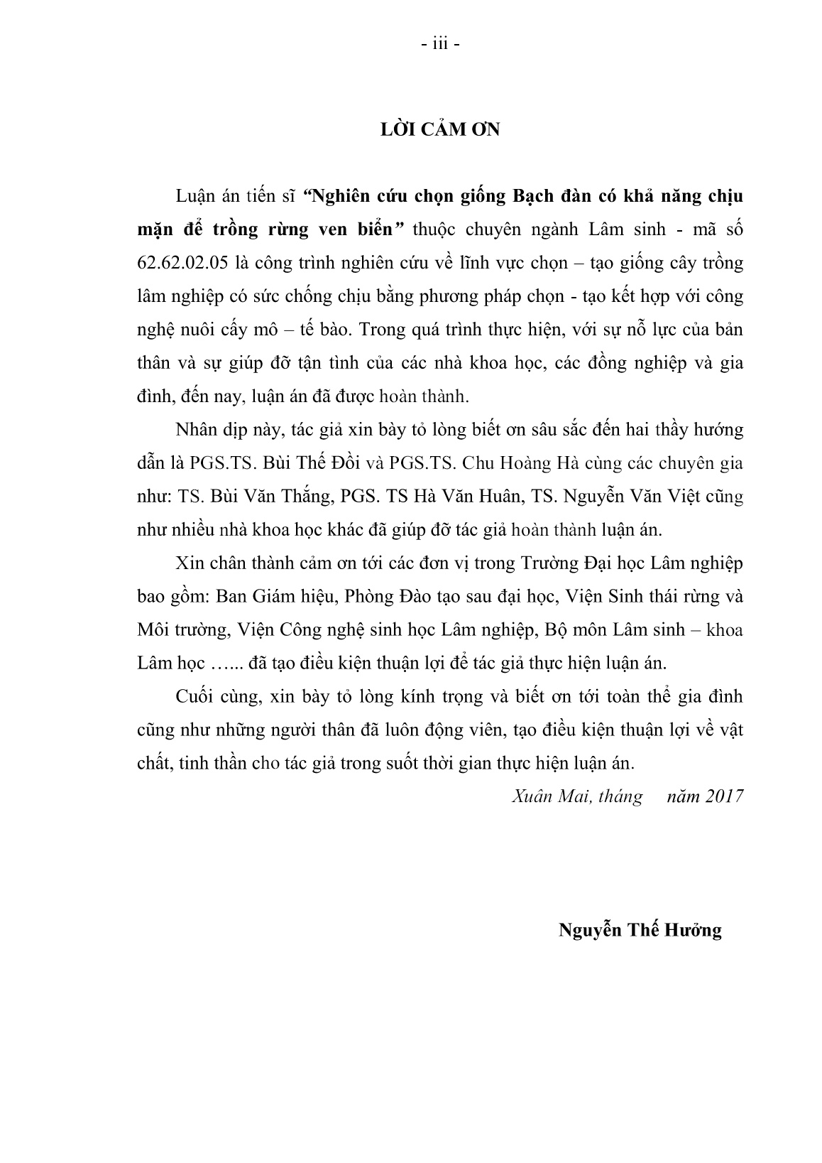 Luận án Nghiên cứu chọn giống bạch đàn có khả năng chịu mặn để trồng rừng ven biển trang 4
