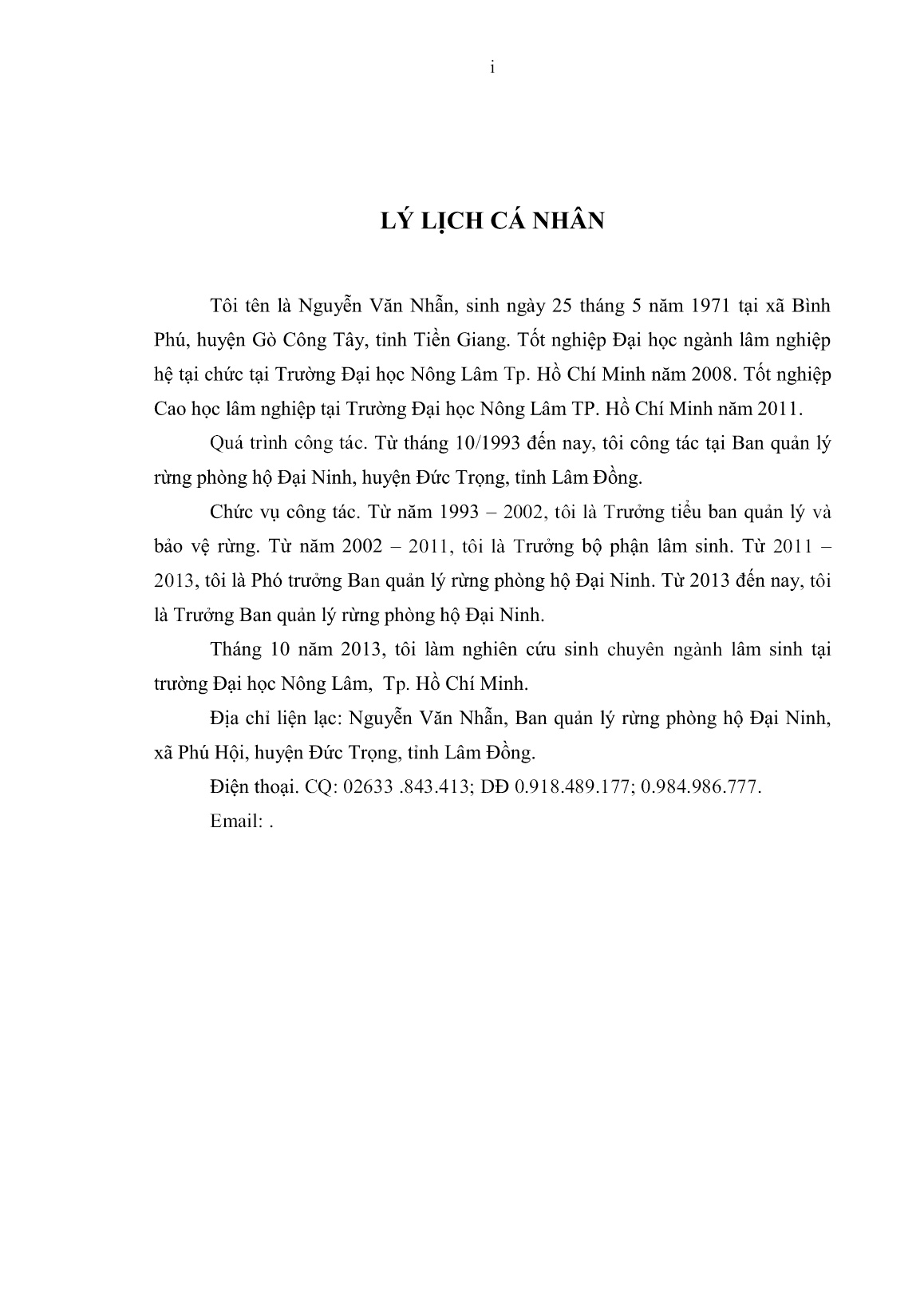 Luận án Ảnh hưởng của khí hậu đến tăng trưởng của du sam (keteleeria evelyniana masters), bạch tùng (dacrycarpus imbricatus (blume) de laub) và đỉnh tùng (cephalotaxus mannii hook. f.) ở khu vực Đà Lạt và Đức Trọng, tỉnh Lâm Đồng trang 4