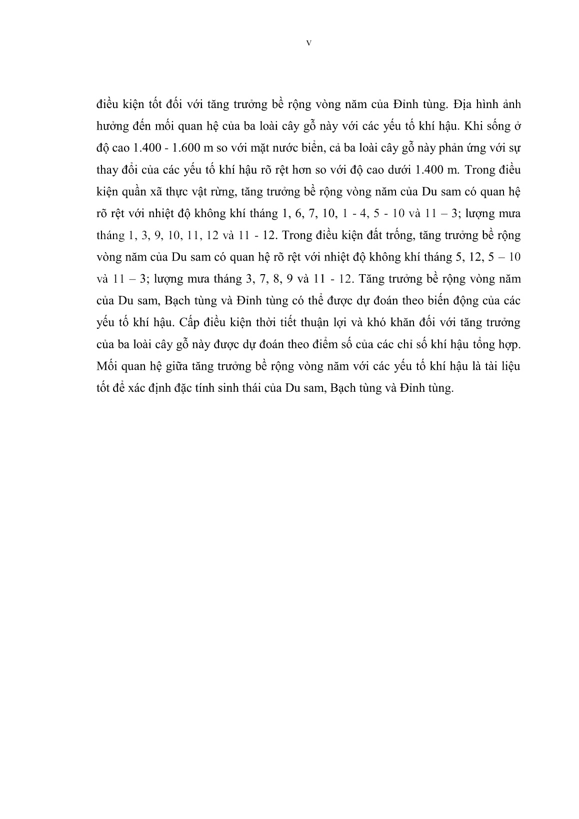 Luận án Ảnh hưởng của khí hậu đến tăng trưởng của du sam (keteleeria evelyniana masters), bạch tùng (dacrycarpus imbricatus (blume) de laub) và đỉnh tùng (cephalotaxus mannii hook. f.) ở khu vực Đà Lạt và Đức Trọng, tỉnh Lâm Đồng trang 8