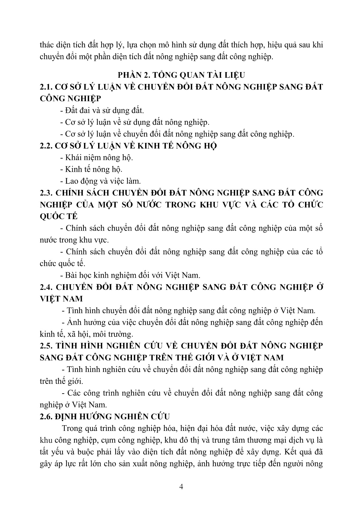 Tóm tắt Luận án Nghiên cứu ảnh hưởng chuyển đổi đất nông nghiệp sang đất công nghiệp đến sử dụng đất và kinh tế nông hộ ở huyện Mỹ Hào, tỉnh Hưng Yên trang 6 Tóm tắt Luận án Nghiên cứu ảnh hưởng chuyển đổi đất nông nghiệp sang đất công nghiệp đến sử dụng đất và kinh tế nông hộ ở huyện Mỹ Hào, tỉnh Hưng Yên trang 6