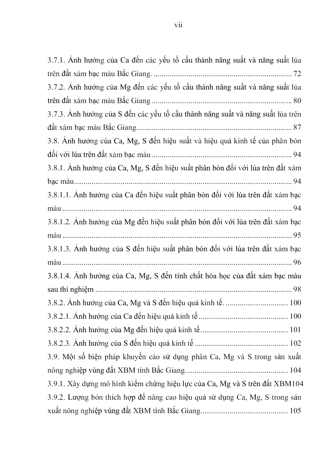 Luận án Nghiên cứu yếu tố dinh dưỡng trung lượng (Ca, Mg, S) cho lúa trên đất xám bạc màu tỉnh Bắc Giang trang 9