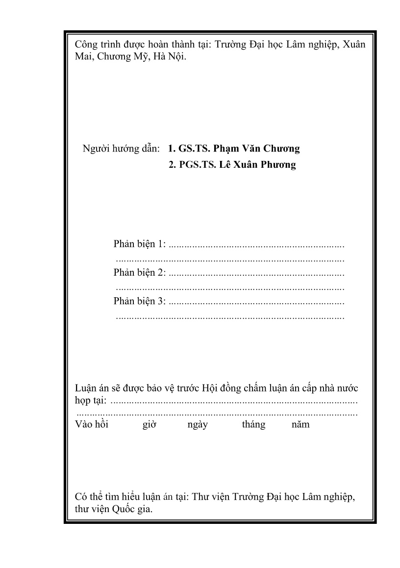 Tóm tắt Luận án Nghiên cứu ảnh hưởng của chế độ xử lý thủy - nhiệt đến chất lượng gỗ bạch đàn (Eucalyptus urophylla S.T. Blake) trang 2