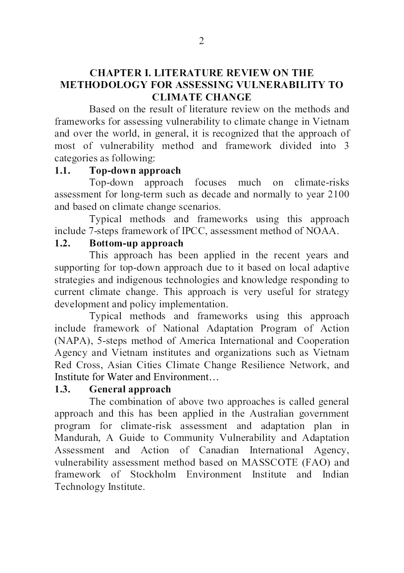 Tóm tắt Luận án Climate change vulnerability assessment on agriculture production. pilot application for some provinces in the red river delta trang 4