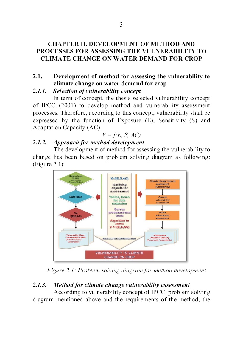 Tóm tắt Luận án Climate change vulnerability assessment on agriculture production. pilot application for some provinces in the red river delta trang 5