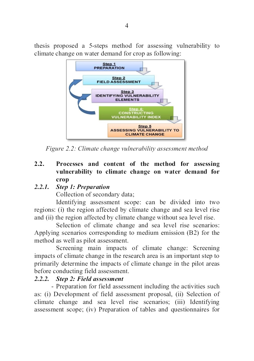 Tóm tắt Luận án Climate change vulnerability assessment on agriculture production. pilot application for some provinces in the red river delta trang 6