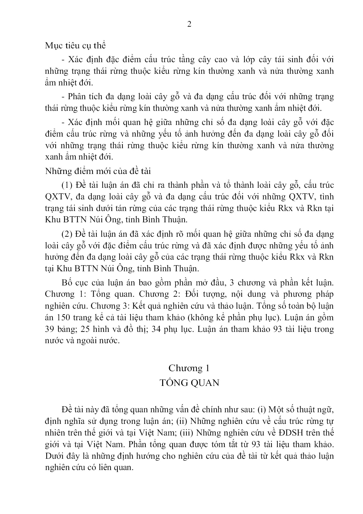 Tóm tắt Luận án Đặc điểm cấu trúc và đa dạng thực vật thân gỗ của các trạng thái rừng ở khu BTTN Núi Ông, tỉnh Bình Thuận trang 2 Tóm tắt Luận án Đặc điểm cấu trúc và đa dạng thực vật thân gỗ của các trạng thái rừng ở khu BTTN Núi Ông, tỉnh Bình Thuận trang 2
