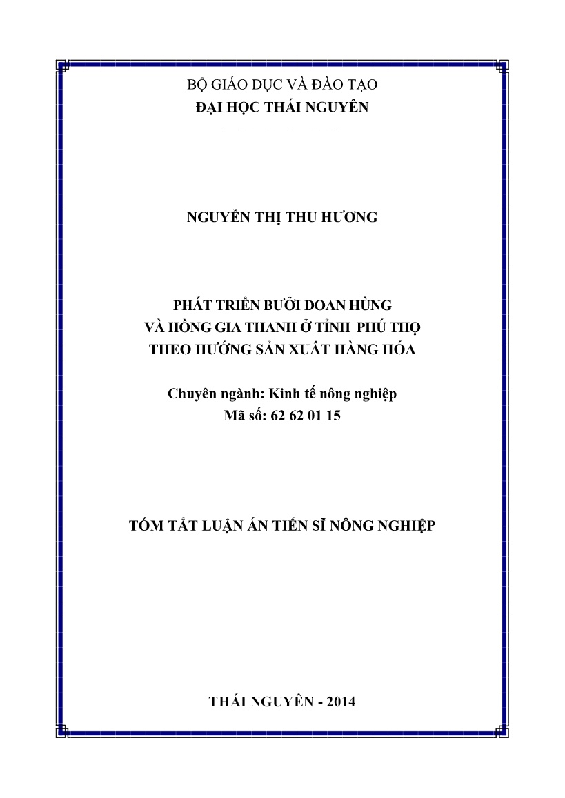 Tóm tắt Luận án Phát triển bưởi Đoan Hùng và hồng Gia Thanh ở tỉnh Phú Thọ theo hướng sản xuất hàng hóa trang 1 Tóm tắt Luận án Phát triển bưởi Đoan Hùng và hồng Gia Thanh ở tỉnh Phú Thọ theo hướng sản xuất hàng hóa trang 1