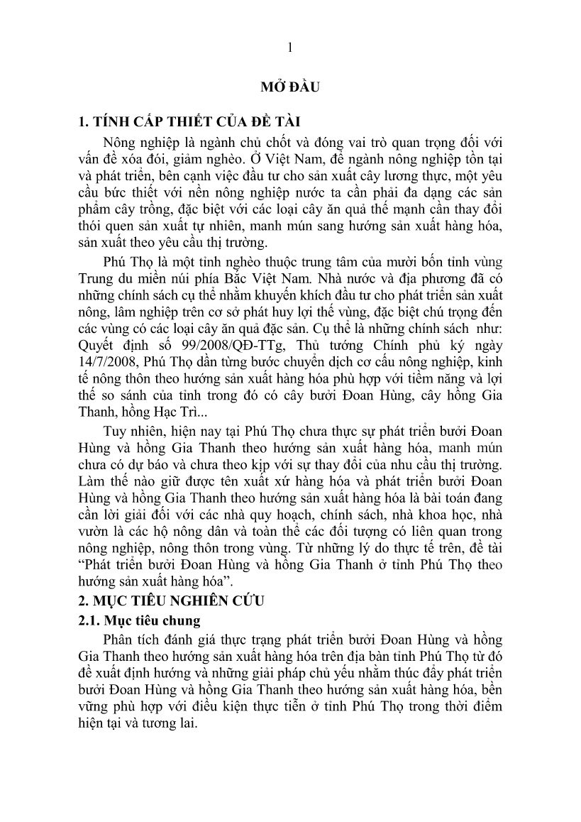 Tóm tắt Luận án Phát triển bưởi Đoan Hùng và hồng Gia Thanh ở tỉnh Phú Thọ theo hướng sản xuất hàng hóa trang 3 Tóm tắt Luận án Phát triển bưởi Đoan Hùng và hồng Gia Thanh ở tỉnh Phú Thọ theo hướng sản xuất hàng hóa trang 3
