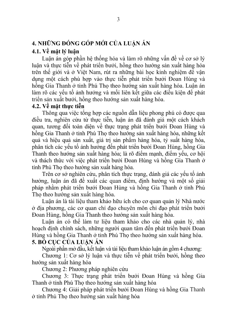 Tóm tắt Luận án Phát triển bưởi Đoan Hùng và hồng Gia Thanh ở tỉnh Phú Thọ theo hướng sản xuất hàng hóa trang 5 Tóm tắt Luận án Phát triển bưởi Đoan Hùng và hồng Gia Thanh ở tỉnh Phú Thọ theo hướng sản xuất hàng hóa trang 5