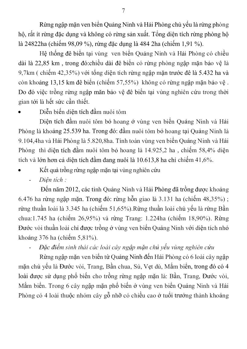 Tóm tắt Luận án Nghiên cứu đặc điểm đất ngập mặn vùng ven biển Quảng Ninh và Hải Phòng làm cơ sở đề xuất các giải pháp khôi phục hệ sinh thái rừng ngập mặn trang 9 Tóm tắt Luận án Nghiên cứu đặc điểm đất ngập mặn vùng ven biển Quảng Ninh và Hải Phòng làm cơ sở đề xuất các giải pháp khôi phục hệ sinh thái rừng ngập mặn trang 9