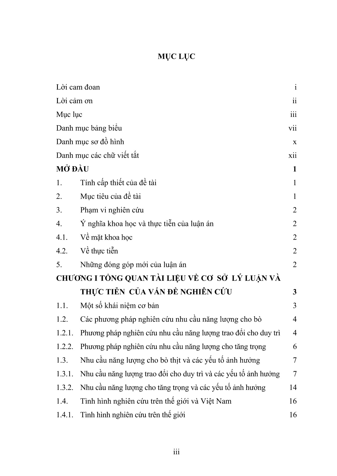 Luận án Xác định nhu cầu năng lượng cho duy trì và tăng trọng của bò lai nuôi thịt tại Việt Nam trang 5 Luận án Xác định nhu cầu năng lượng cho duy trì và tăng trọng của bò lai nuôi thịt tại Việt Nam trang 5