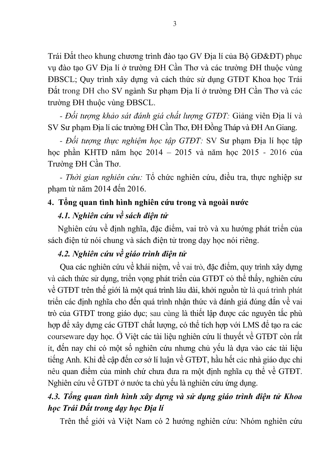 Tóm tắt Luận án Xây dựng và sử dụng giáo trình điện tử khoa học trái đất trong đào tạo giáo viên địa lí ở trường Đại học Cần Thơ trang 5 Tóm tắt Luận án Xây dựng và sử dụng giáo trình điện tử khoa học trái đất trong đào tạo giáo viên địa lí ở trường Đại học Cần Thơ trang 5