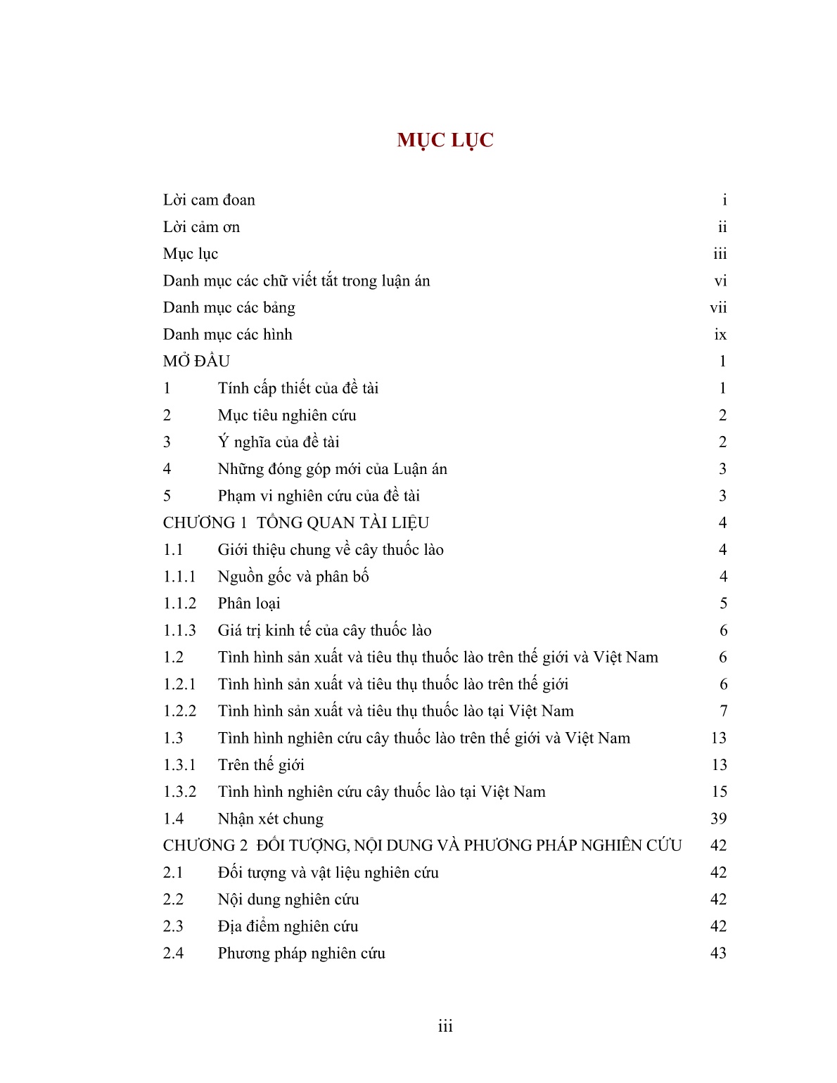Luận án Nghiên cứu ảnh hưởng của một số biện pháp kỹ thuật đến sinh trưởng, phát triển, năng suất và chất lượng thuốc Lào trồng tại Hải Phòng trang 5
