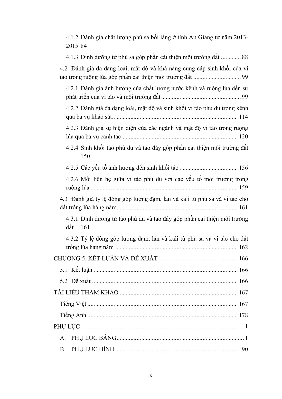 Luận án Nghiên cứu sử dụng phù sa và vi tảo để cải thiện môi trường đất lúa thâm canh vùng đê bao khép kín tỉnh An Giang trang 10