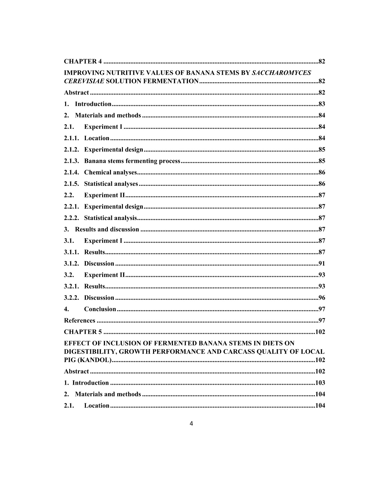 Luận án Utilization of banana stems for local pigs (kandol) in mountainous Ratanakiri province of Cambodia trang 10