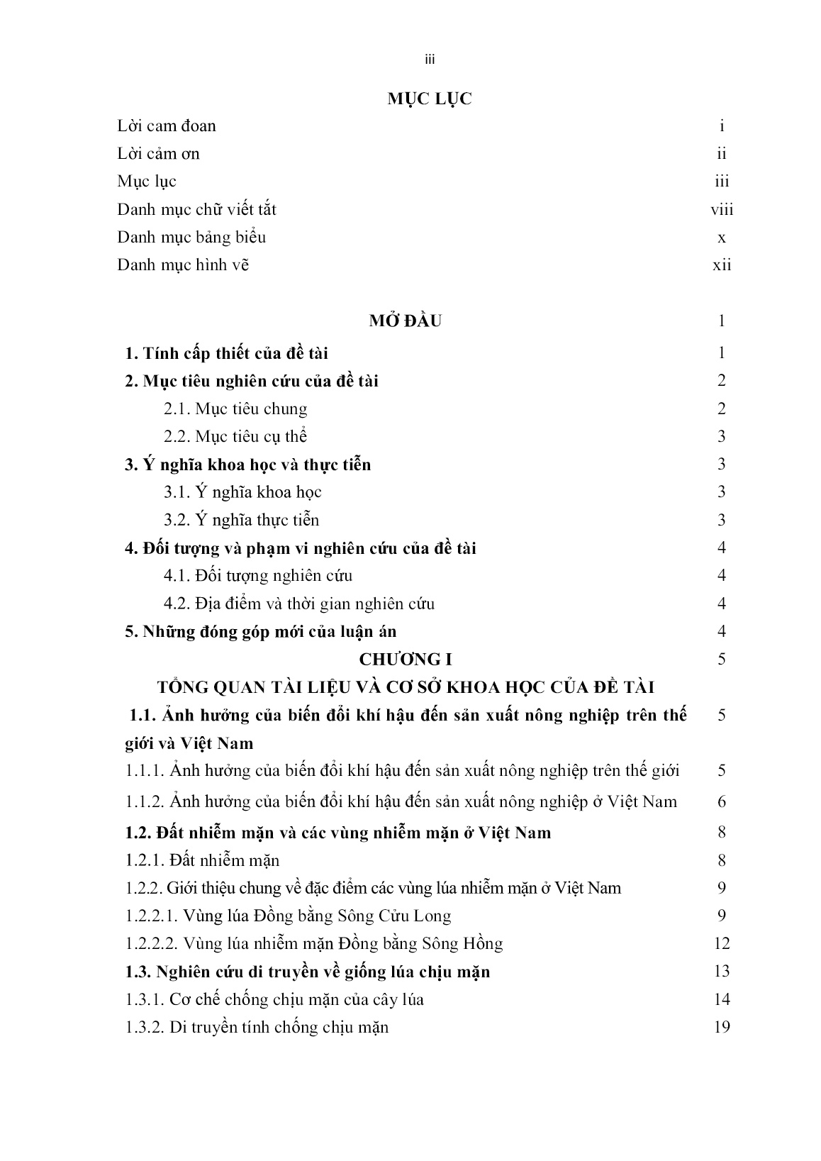 Luận án Nghiên cứu ứng dụng chỉ thị phân tử trong chọn tạo giống lúa Bắc Thơm 7 chịu mặn trang 5